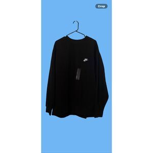 New Nike Black Sportswear Club Fleece Oversized Crew Neck Sweatshirt Size 3XL